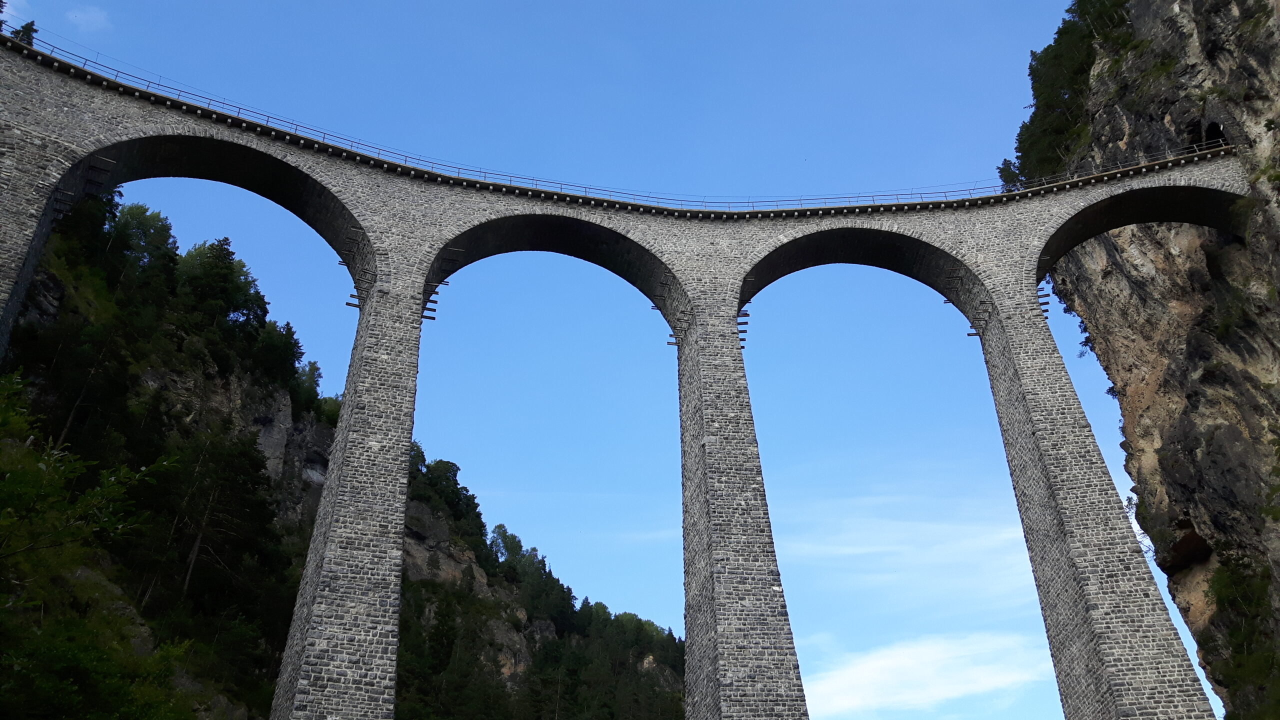 Albulatal Filisur Landwasserviadukt Unesco-Welterbe