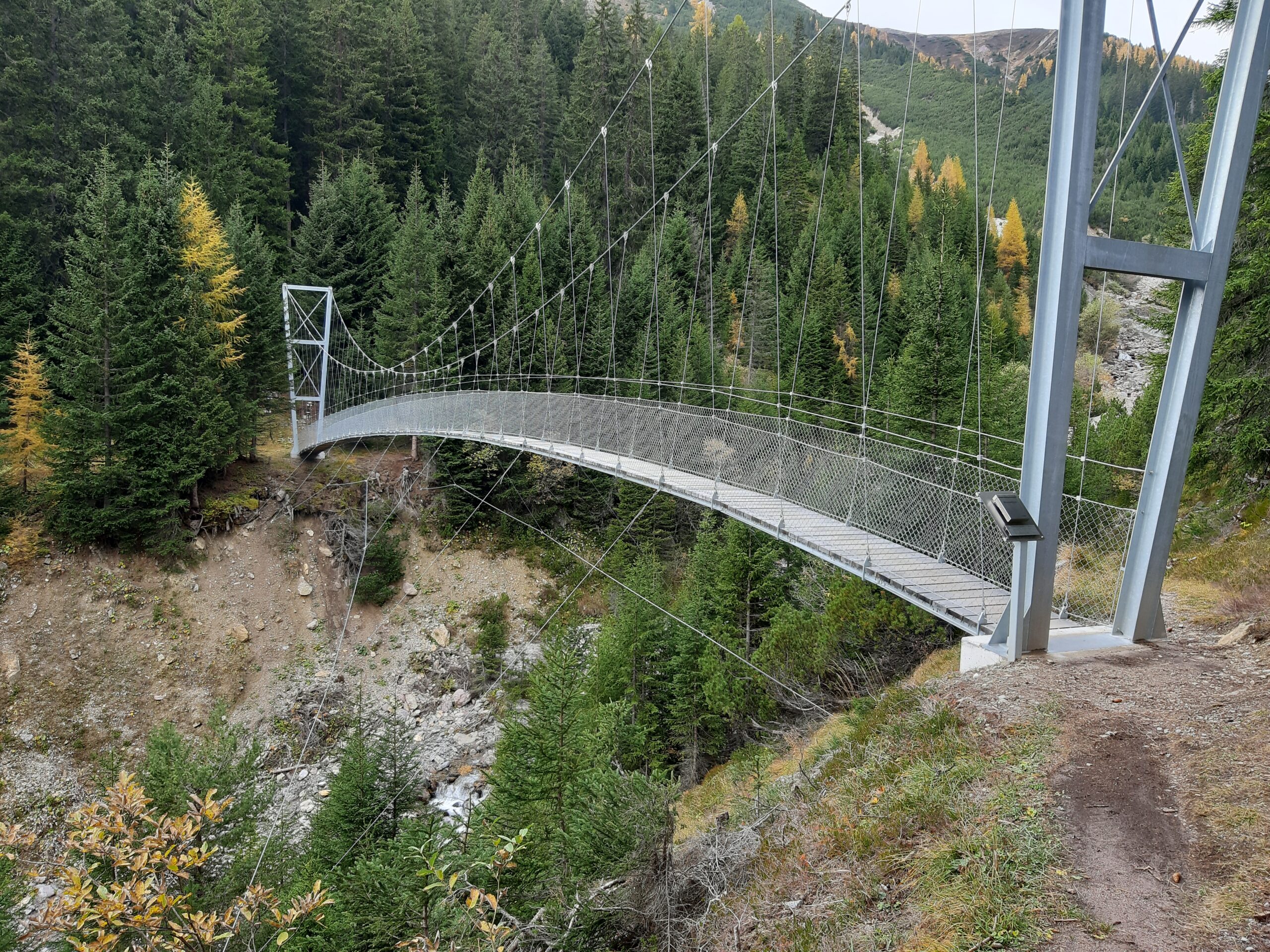 Wandern bei Alvaneu, Hängebrücke