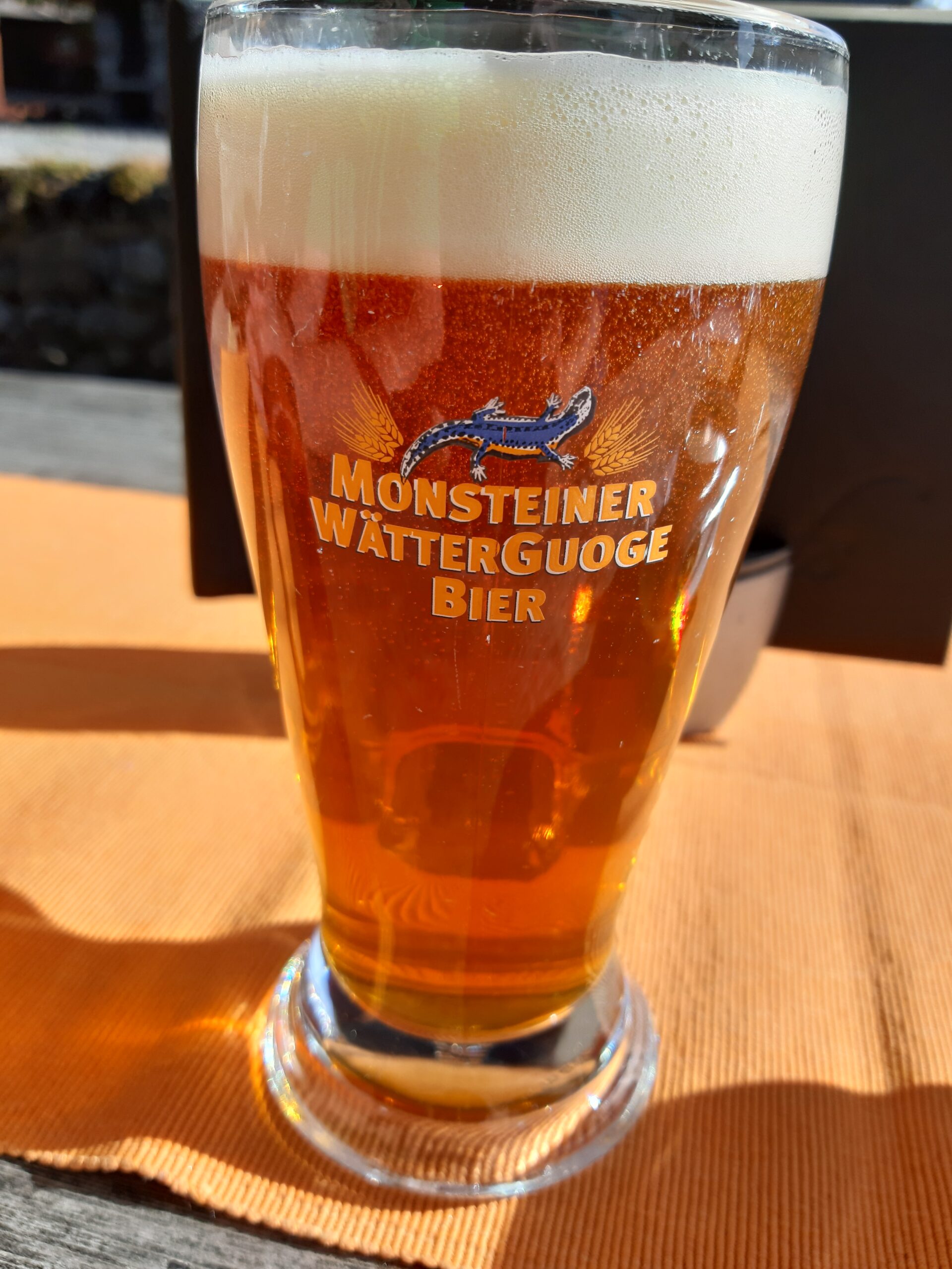 Monstein ein kühles Bier nach der Wanderung